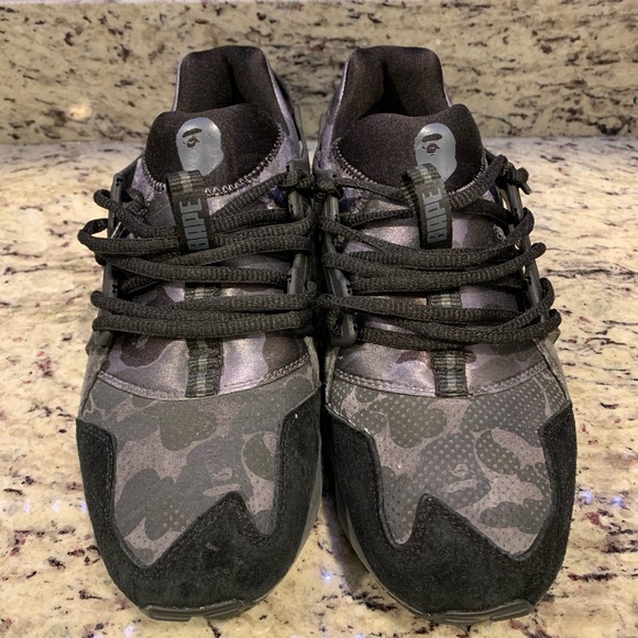 Custom Laced Puma X Bape Disc Blaze Black Camo - Picture 2 of 6